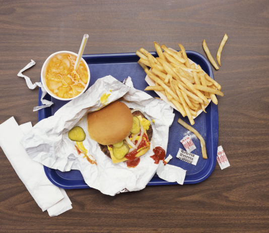 Photo of hamburger and fries
