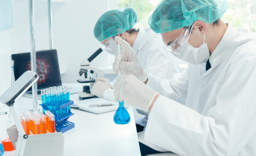 Photo of scientists working