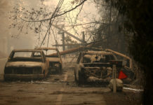 Photo of extensive fire damage