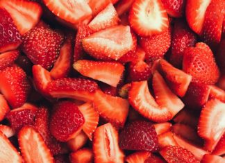 Photo of sliced strawberries