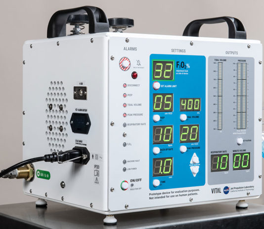 Photo of ventilator prototype