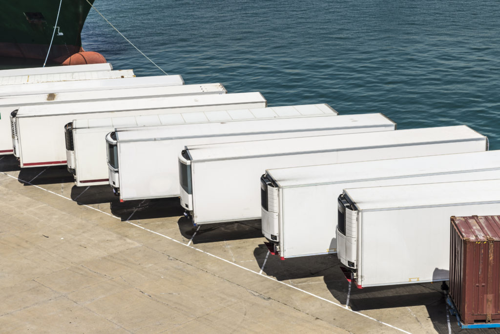 Photo of refrigerated trailers