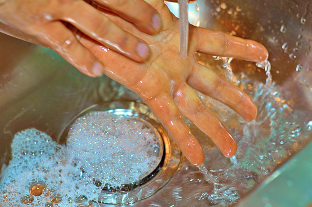 Photo of hand washing