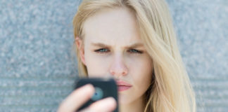 Photo of woman with cell phone
