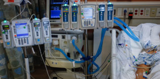 Photo of patient with IV