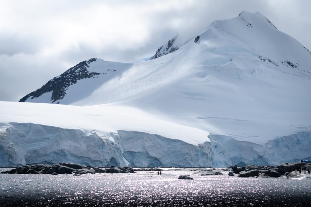 Photo of arctic mountain near meltwater.