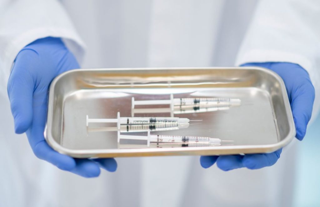 Photo of syringes on tray