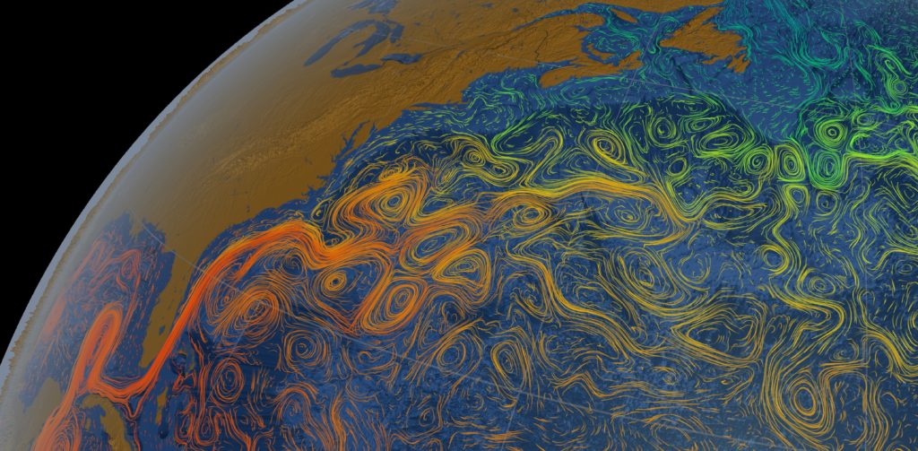 Computer animation of ocean currents
