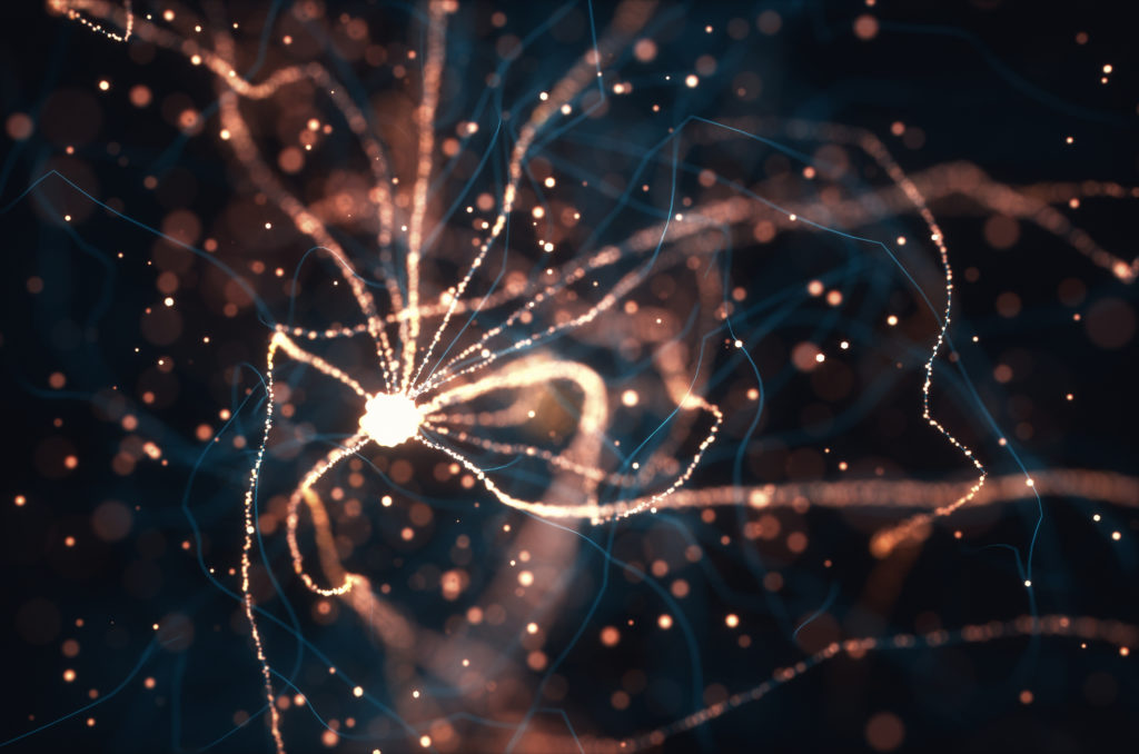 Photo of a cell with enhanced by artificial intelligence