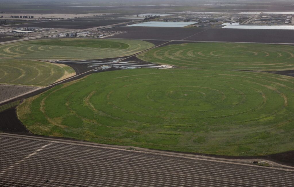 Photo of farm circular fields
