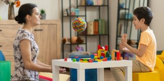 Photo of a mom and a young boy