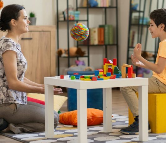 Photo of a mom and a young boy