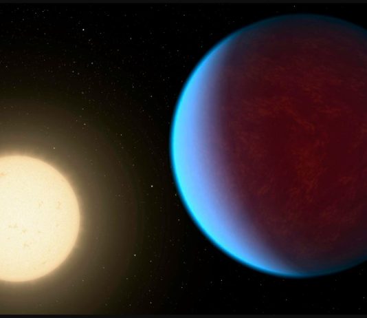 Beyond the habitable zone: Exoplanet atmospheres are the next clue to finding life on planets orbiting distant stars Artist drawing of a blue planet closely orbiting a bright star