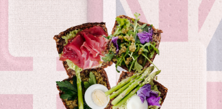 Photograph of a plate full of healthy food